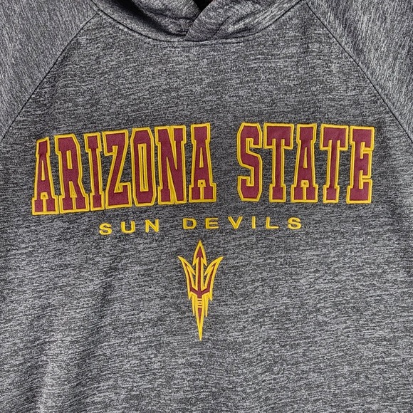 Colosseum Arizona State Sun Devils Hoodie ASU Pullover Mens Large Charcoal Gray - Picture 2 of 8